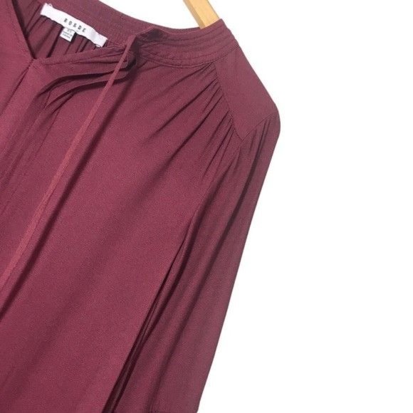 RO & DE Pleated Ruffle High Low Blouse Size XS - Picture 5 of 8